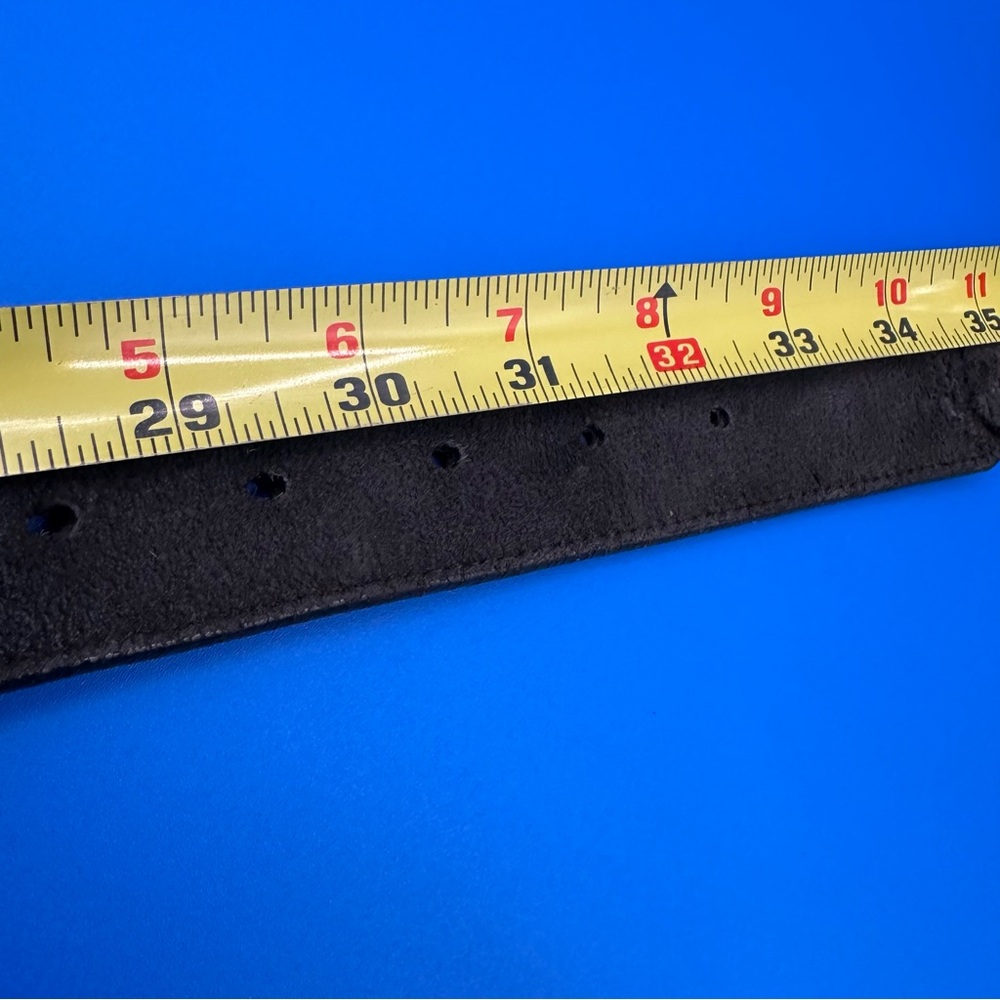 Brighton Vintage Black Leather Concho Belt – Silver Tone, 7 Conchos, Size Medium - Picture 12 of 14